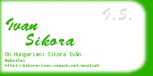 ivan sikora business card